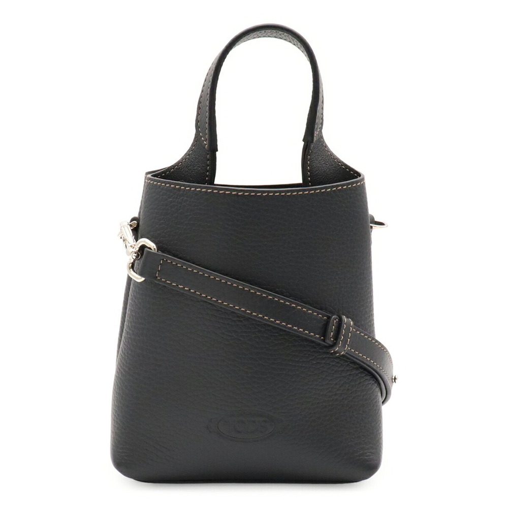 TOD'S T-Timeless Micro Handbag Shoulder Bag with Phone Holder, Leather, Black...